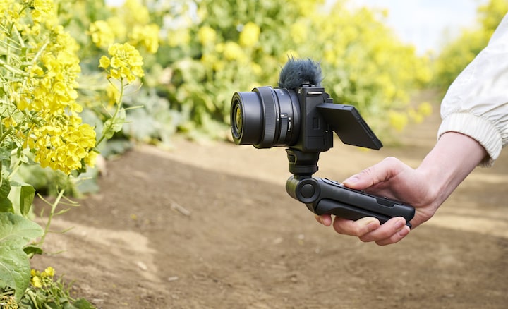 AODELAN Mini Camera Tripod Handle with Wireless Remote Control for Sony ZV-E10 ZV-1 A7SM3 A7C A7RIV 9 7R IV 7R III 7 III 6600 6400 9 II RX0 II RX100 M7 for Video Shooting with Vlogging